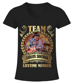 TEAM CARLOS SANTANA - LIFETIME MEMBER Camiseta cuello pico Mujer